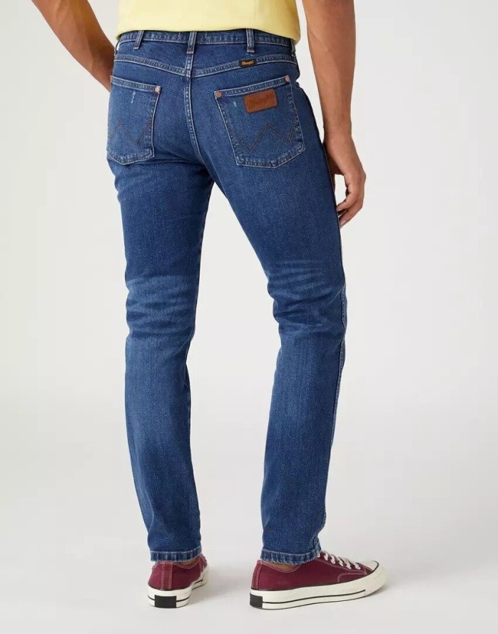 WRANGLER LARSTON MĘSKIE SPODNIE JEANSOWE JEANSY DARKLY WORN W18SD239W 112331093
