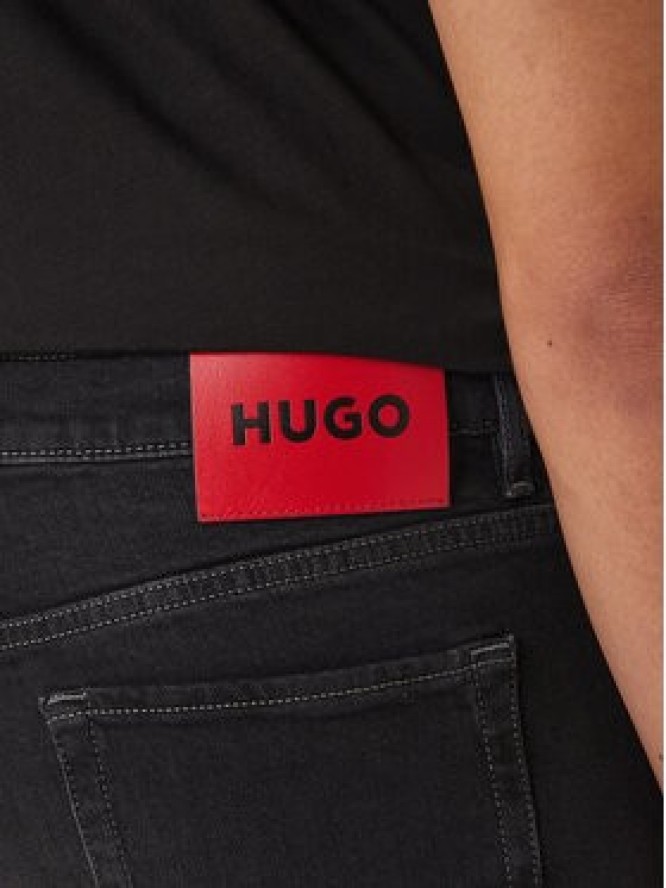 HUGO Szorty jeansowe 50561639 Szary Tapered Fit