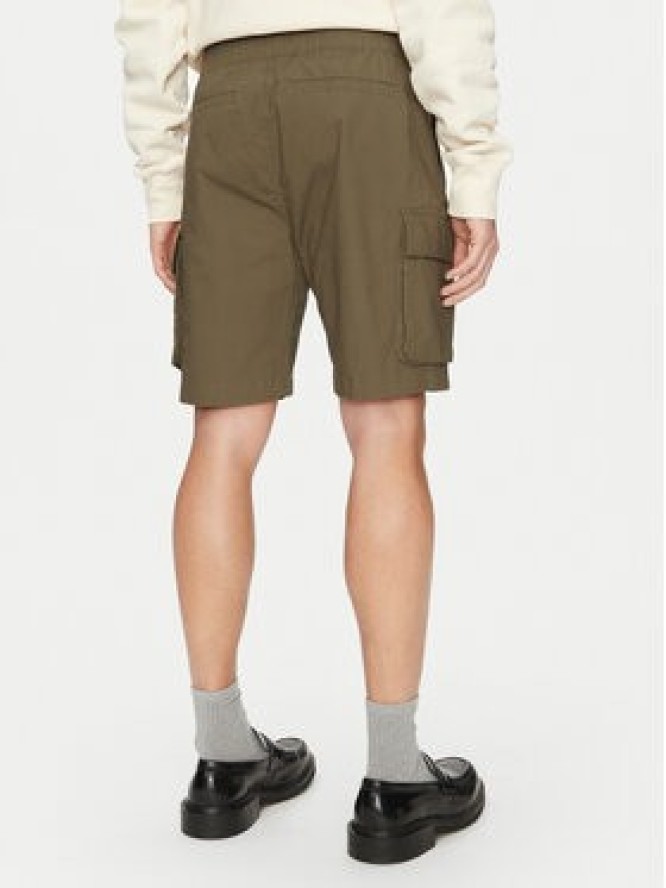 Calvin Klein Jeans Szorty materiałowe J30J327376 Khaki Regular Fit