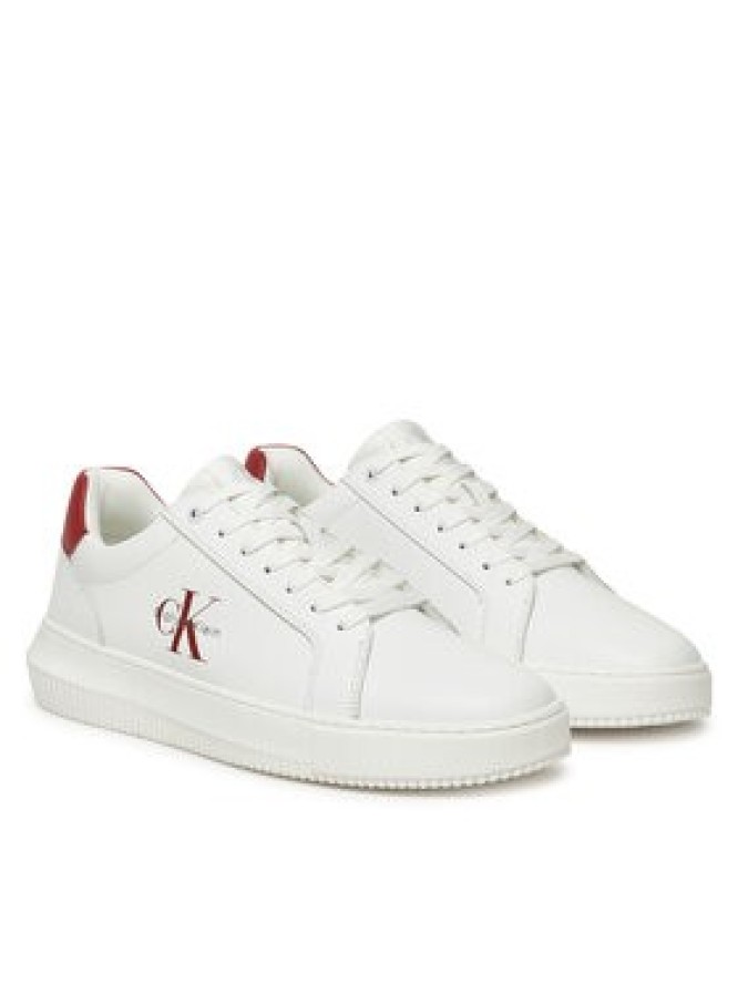 Calvin Klein Jeans Sneakersy Chunky Cupsole Monologo YM0YM01317 Biały