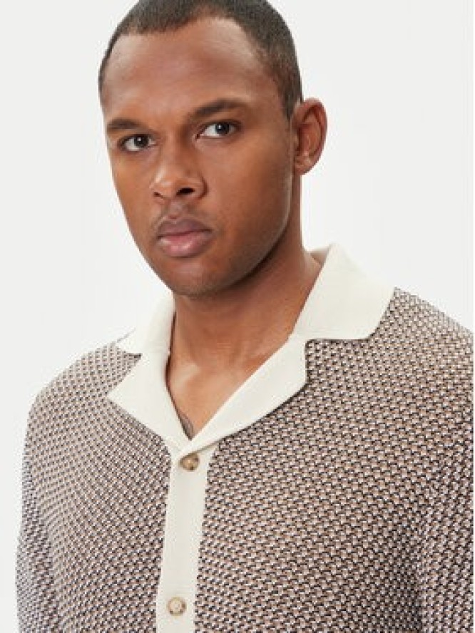 BOSS Kardigan C-Iconico 50543163 Beżowy Relaxed Fit