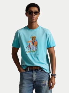 Polo Ralph Lauren T-Shirt 710B16613001 Niebieski Regular Fit