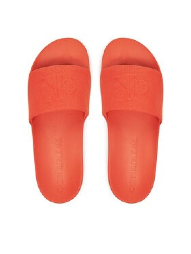 Calvin Klein Jeans Klapki Slide Hf Mono Cv YM0YM01282 Pomarańczowy