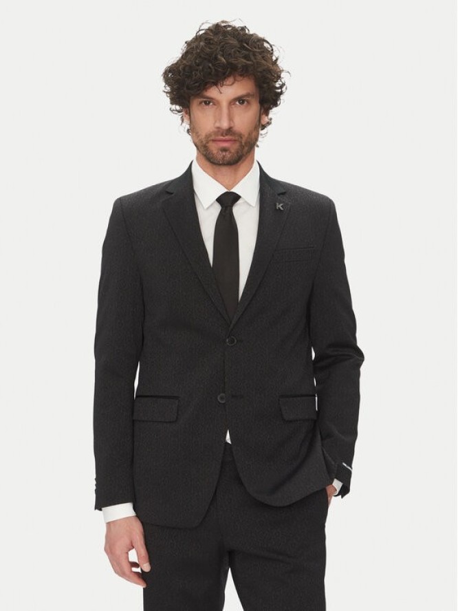 KARL LAGERFELD Marynarka 155244 552042 Czarny Regular Fit