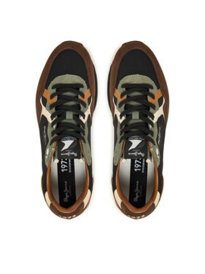 Pepe Jeans Sneakersy Brit Prints M PMS400002 Brązowy