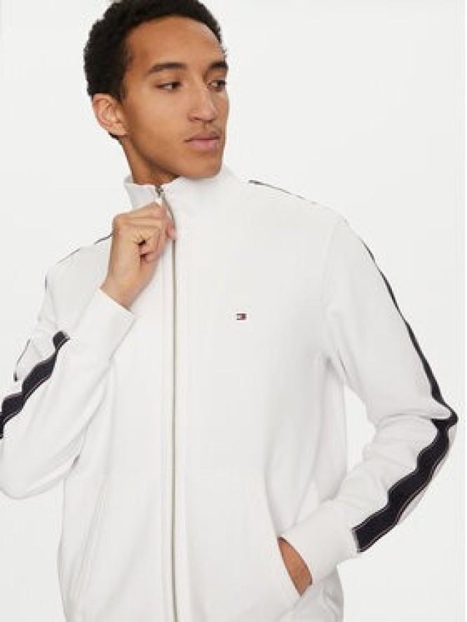 Tommy Hilfiger Bluza Global Stripe MW0MW37468 Biały Regular Fit