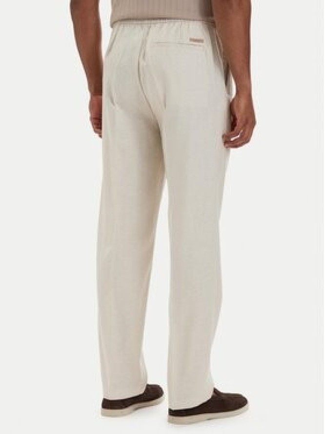 Calvin Klein Spodnie materiałowe LV04LF619G Beżowy jasny Straight Fit