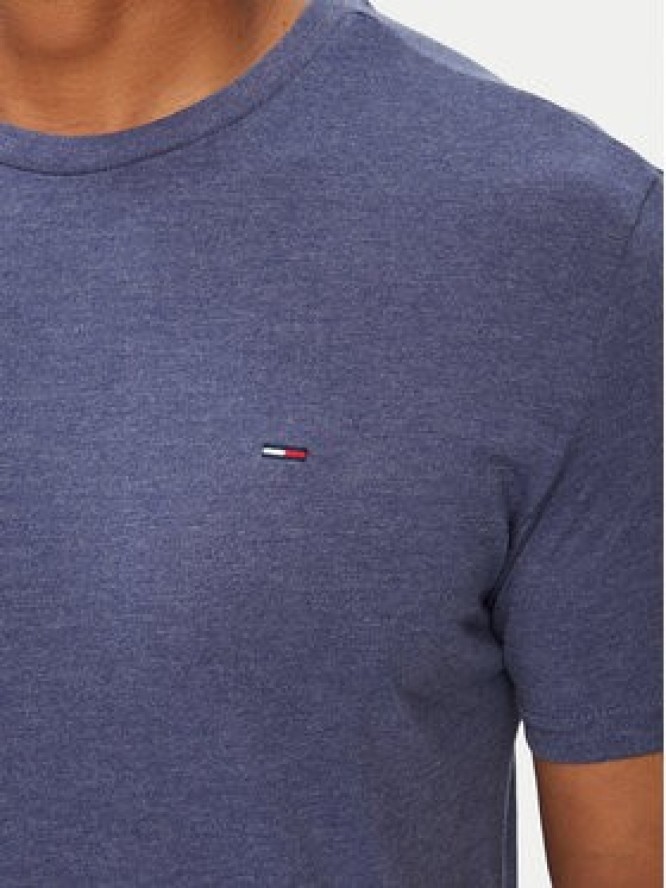Tommy Jeans T-Shirt Jaspe DM0DM20363 Niebieski Slim Fit