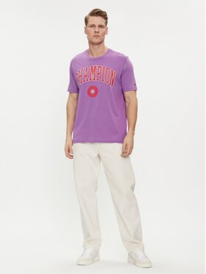 Champion T-Shirt 219852 Fioletowy Comfort Fit