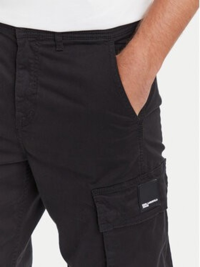 Karl Lagerfeld Jeans Spodnie materiałowe A3M10085 Czarny Regular Fit