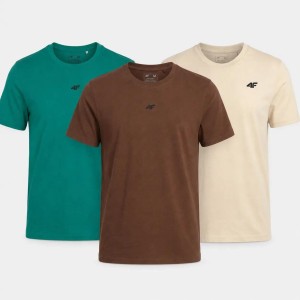 KOMPLET KOSZULEK MĘSKICH 4F ZESTAW T-SHIRT 3PAK