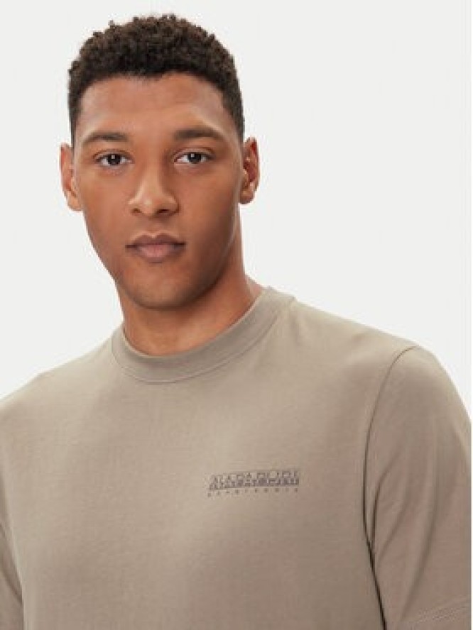 Napapijri T-Shirt S-Back Graphic NP0A88SU Beżowy Regular Fit