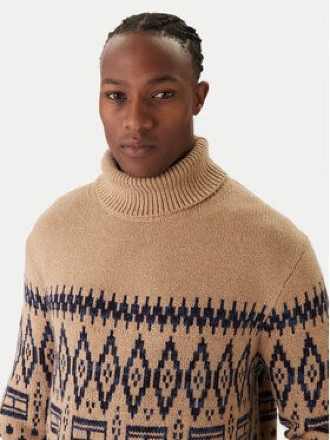 Tommy Hilfiger Golf Fairisle MW0MW40843 Beżowy Regular Fit