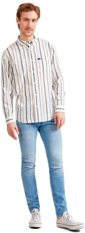 LEE RIVETED SHIRT MĘSKA KOSZULA RELAXED FIT NAVY L66ITI35 112116461