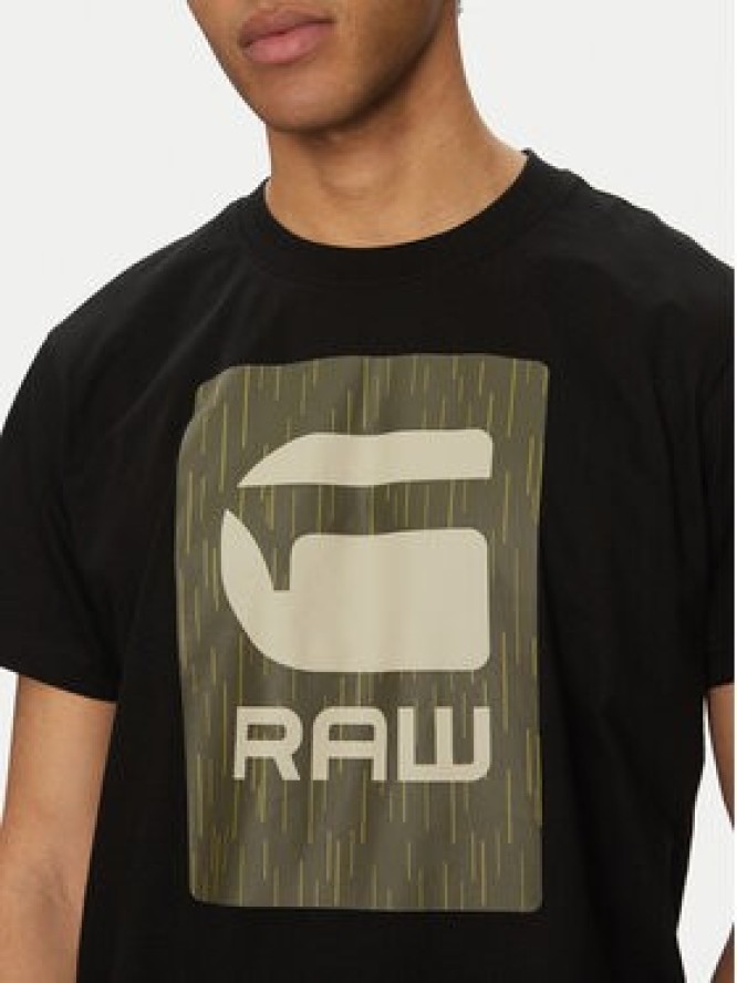 G-Star Raw T-Shirt Burger Box Rain D26478-C336 Czarny Regular Fit