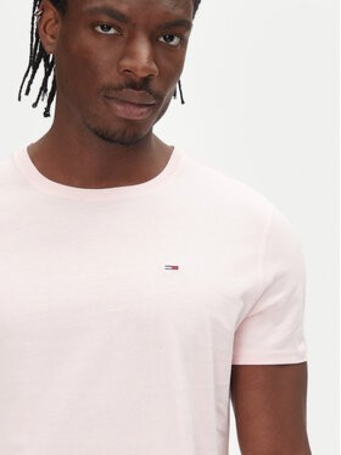 Tommy Jeans T-Shirt DM0DM04411 Różowy Slim Fit