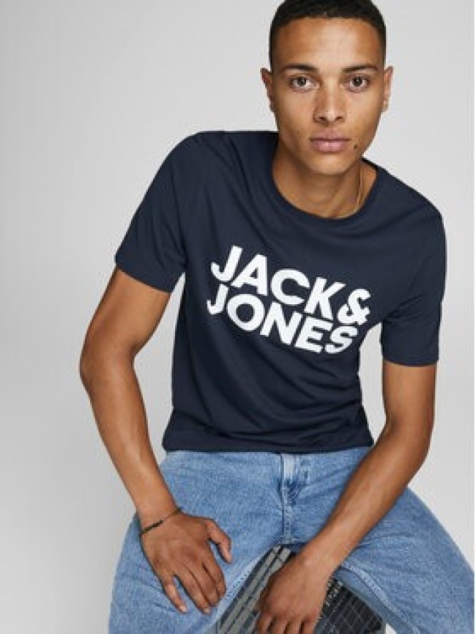 Jack & Jones T-Shirt Corp 12151955 Granatowy Slim Fit