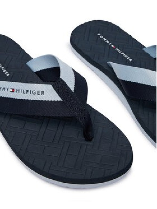 Tommy Hilfiger Japonki Webbing Strap Flag Embossed FM0FM05807 Granatowy