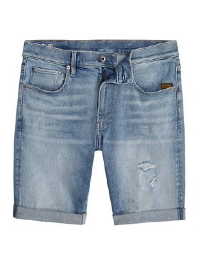 G-Star Raw Szorty jeansowe 3301 D10481-D760 Niebieski Slim Fit