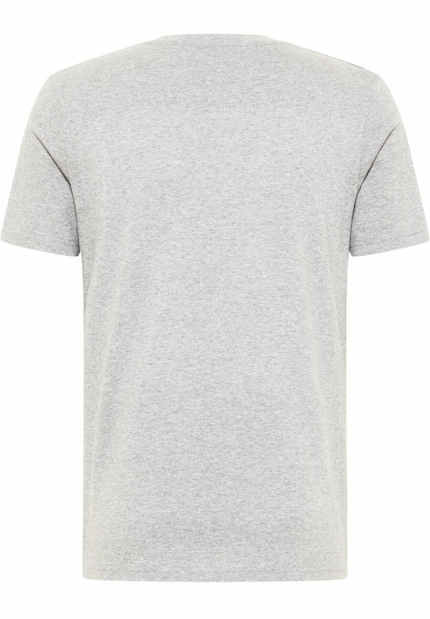 MUSTANG Style Alex C LOGO Tee MĘSKI T-SHIRT KOSZULKA Mid Grey Melange 1013221 4140