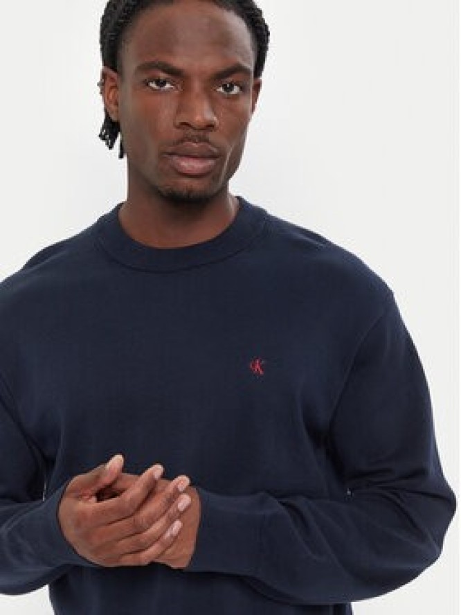 Calvin Klein Jeans Sweter LV04RC309G Granatowy Regular Fit