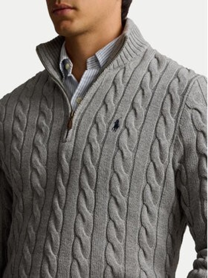 Polo Ralph Lauren Sweter 710810841002 Szary Regular Fit