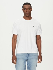 Calvin Klein Jeans T-Shirt Serif Font Graphic J30J327473 Biały Regular Fit