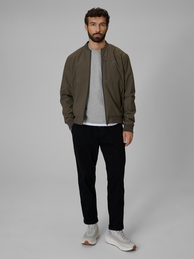 4F Bluza dresowa regular bez kaptura męska - szara XL