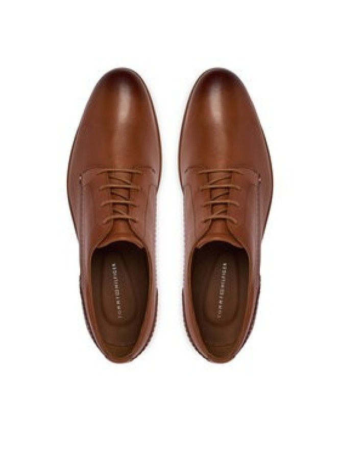 Tommy Hilfiger Półbuty Hilfiger Leather Dress Shoe FM0FM05777 Brązowy