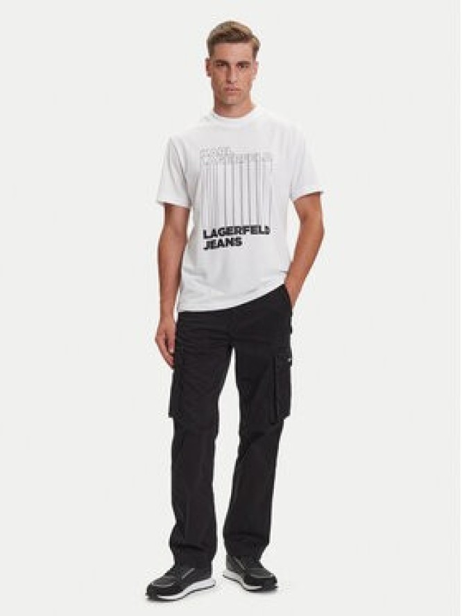 Karl Lagerfeld Jeans Spodnie materiałowe A3M10085 Czarny Regular Fit