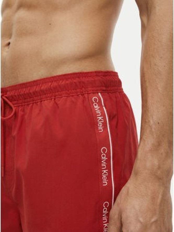 Calvin Klein Swimwear Szorty kąpielowe LV00N61002 Czerwony Regular Fit