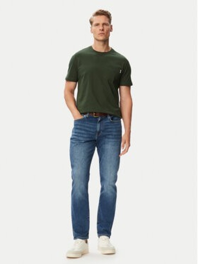 Beverly Hills Polo Club T-Shirt P-SS26M-TS414000BTGR Zielony ciemny Regular Fit