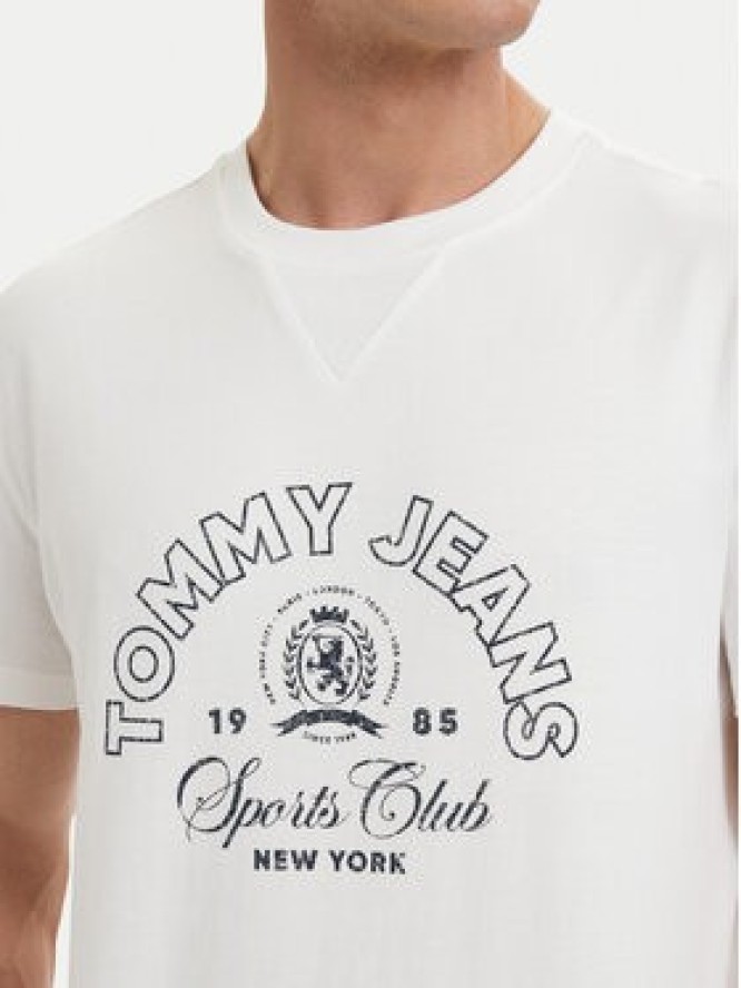 Tommy Jeans T-Shirt DM0DM23175 Biały Regular Fit