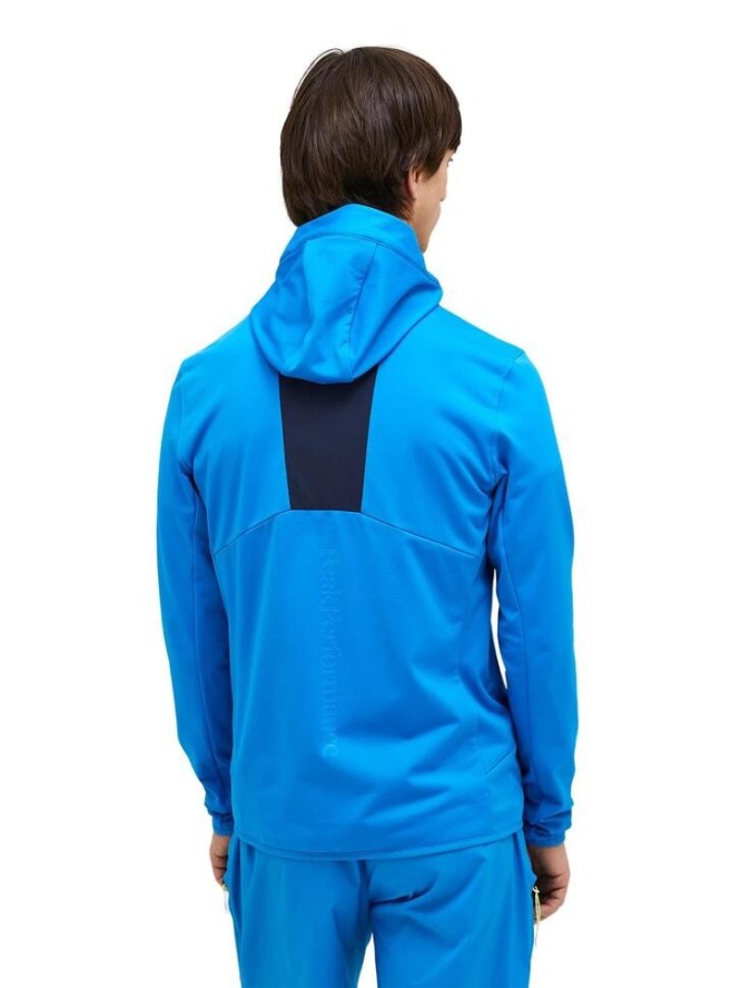 Bluza Peak Performance męska Utility Light Zip Hood niebieska - M