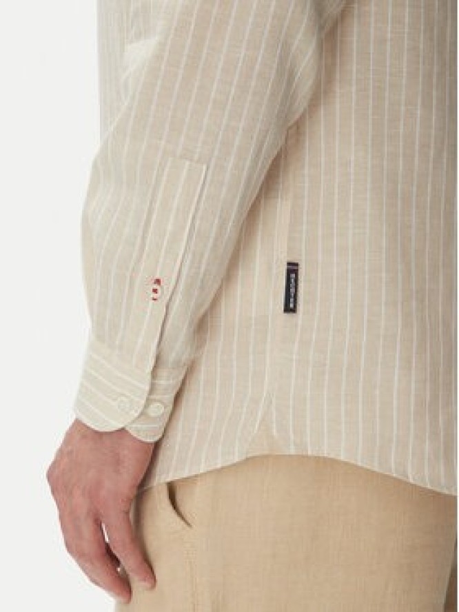 Hechter Paris Koszula 60357 151606 Beżowy Regular Fit