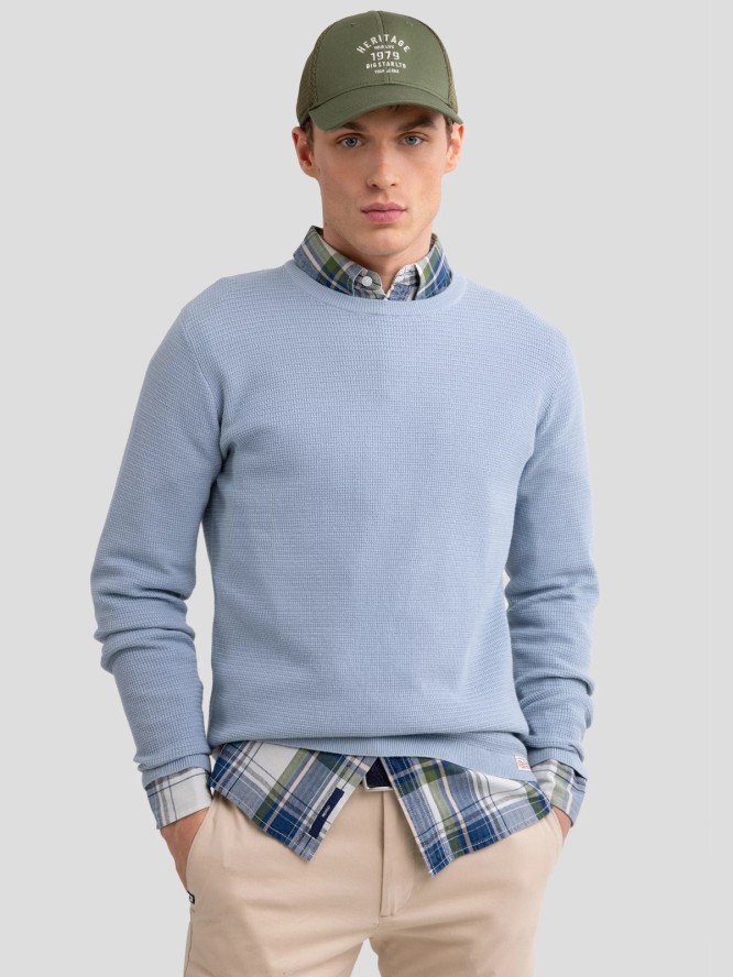 Sweter męski bawełniany błękitny Neilon 400