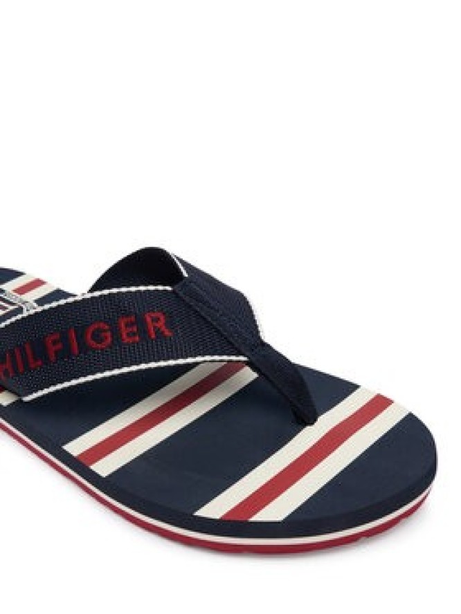 Tommy Hilfiger Japonki Stripes Beach Sandal FM0FM06003 Granatowy