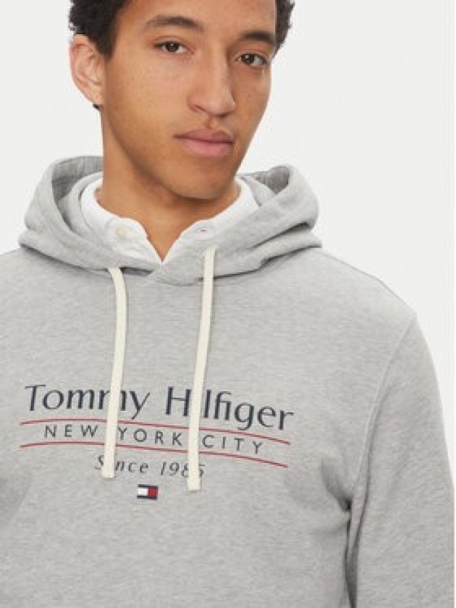 Tommy Hilfiger Bluza Center Stack MW0MW38672 Szary Regular Fit