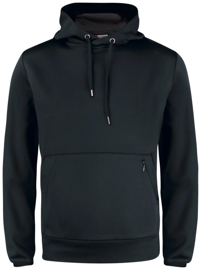 clique Oakdale bluza z kapturem z poliestru – black