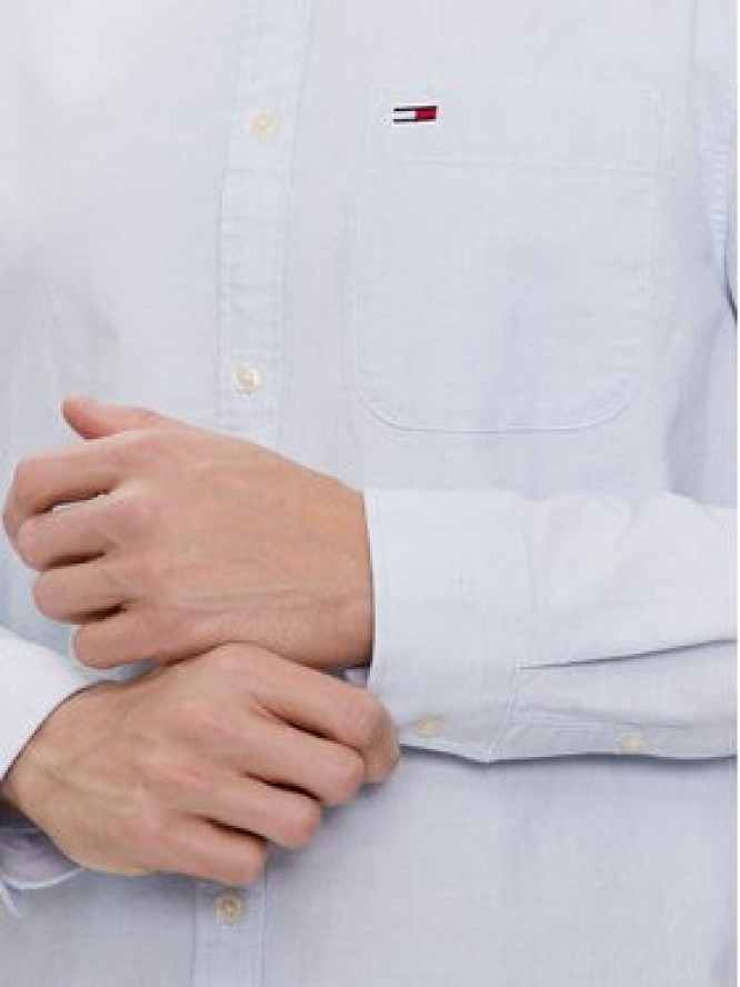 Tommy Jeans Koszula Oxford DM0DM18335 Błękitny Regular Fit