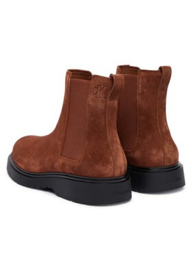 Calvin Klein Sztyblety Combat Ess Chelsea Boot Su YM0YM01372 Brązowy