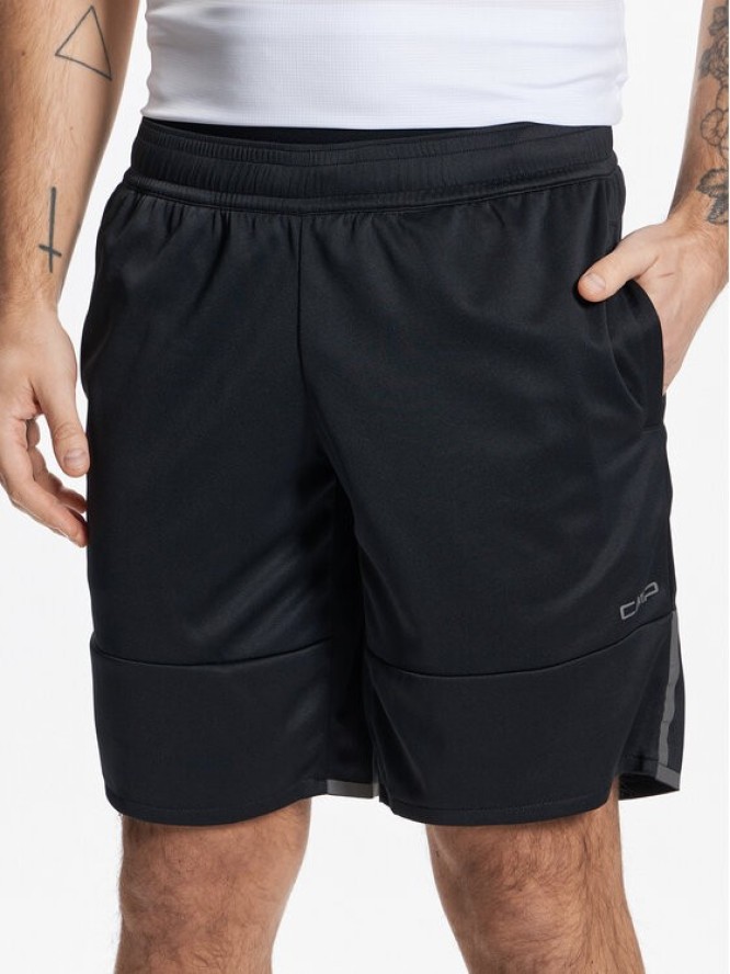 CMP Szorty sportowe 32C2567 Czarny Regular Fit