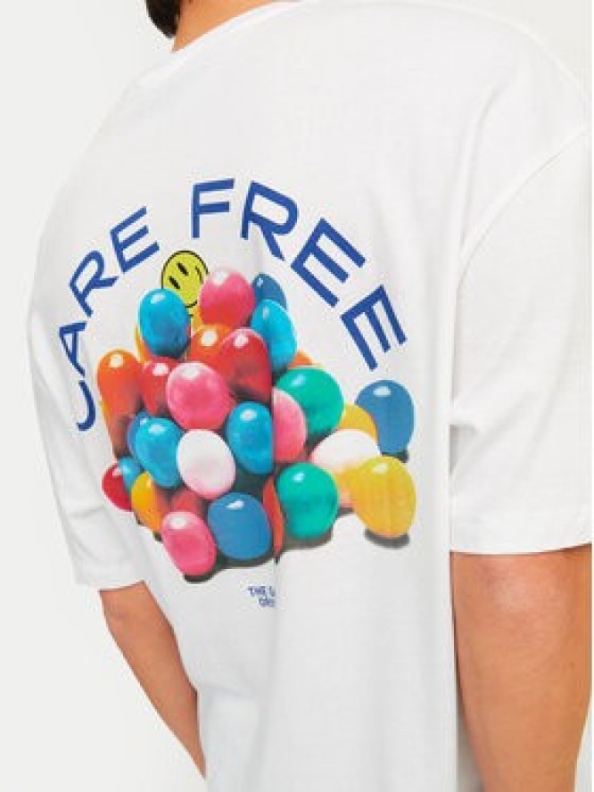 Jack & Jones T-Shirt Jorfrutti 12256926 Biały Wide Fit