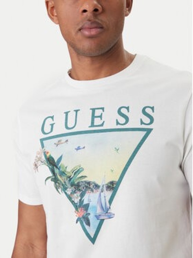 Guess T-Shirt M6GI49 K3584 Biały Reglan Fit