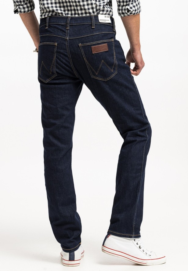 WRANGLER GREENSBORO MĘSKIE SPODNIE JEANSOWE JEANSY DŻINSY RINSE BLUE W15QSQX36 112142833