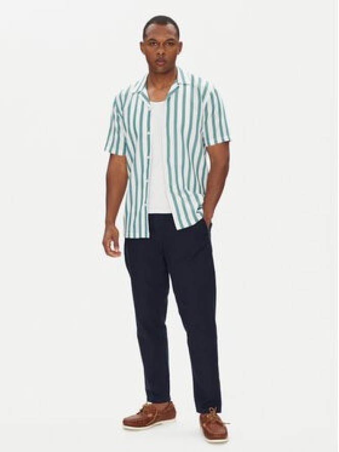 Mustang Chinosy Milano 1016436 Granatowy Tapered Fit