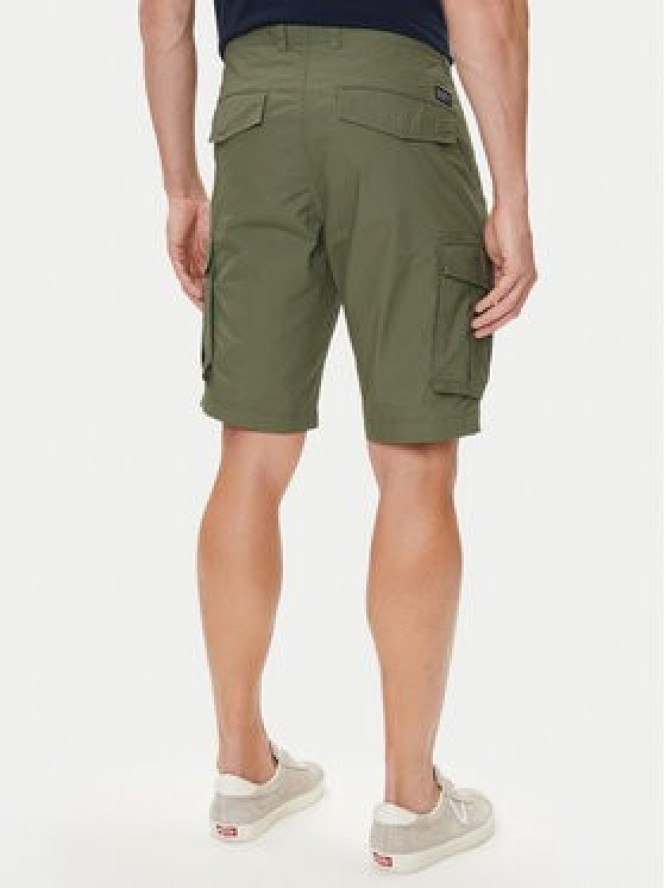 Petrol Industries Szorty materiałowe M-1050-SHO600 Zielony Cargo Fit