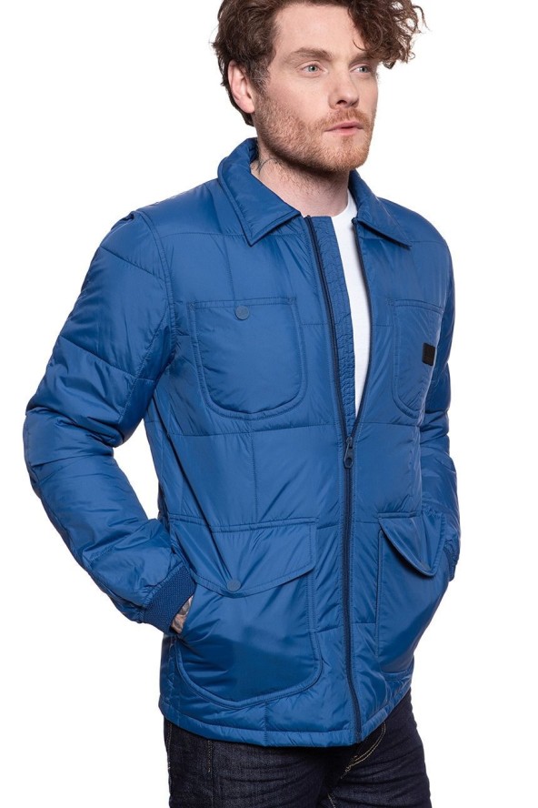 KURTKA LEE LIGHTWEIGHT PADDED OIL BLUE L86CUJMO 112122639