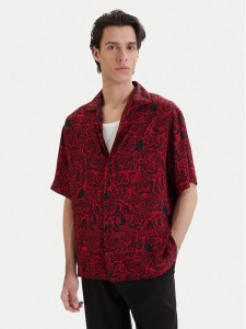 HUGO Koszula Espino 50560596 Czerwony Relaxed Fit