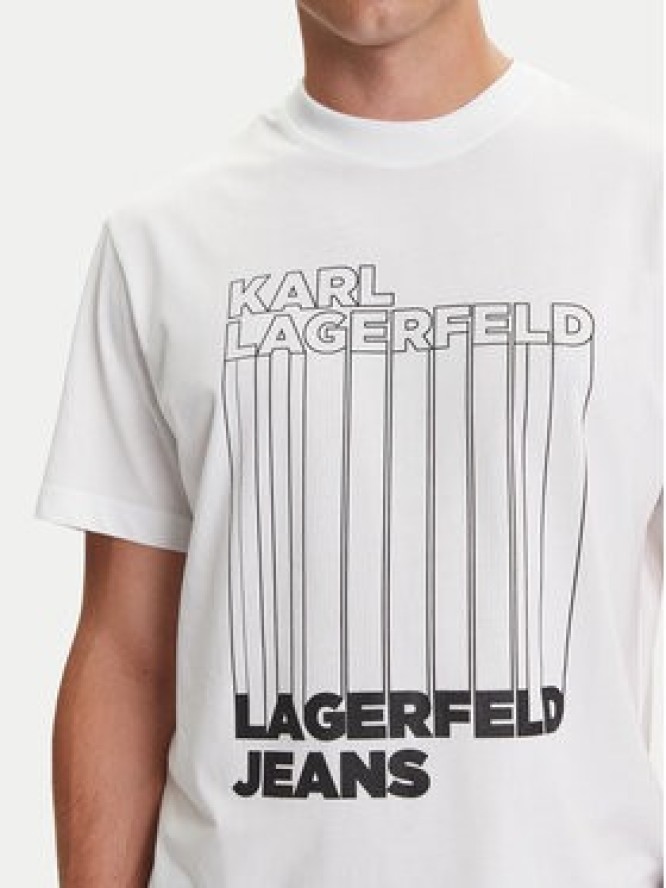 Karl Lagerfeld Jeans T-Shirt A3M17002 Biały Regular Fit